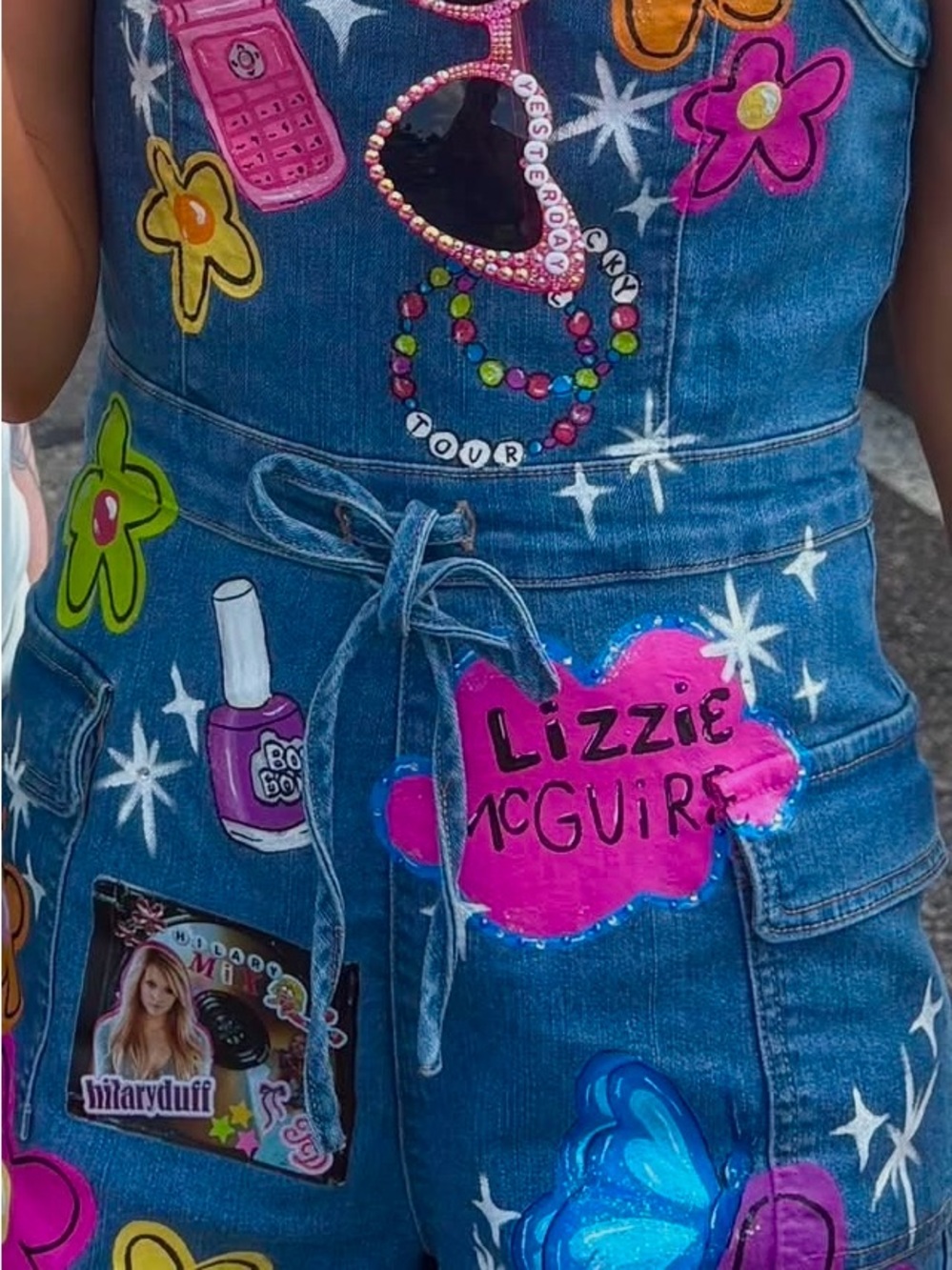 Hilary Duff/Lizzie McGuire-inspired Y2K Denim Romper - Picture 5 of 5